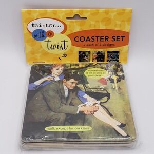 Anne Taintor And The Saturday Evening Post Coaster 2 of each 3 designs Set Of 6